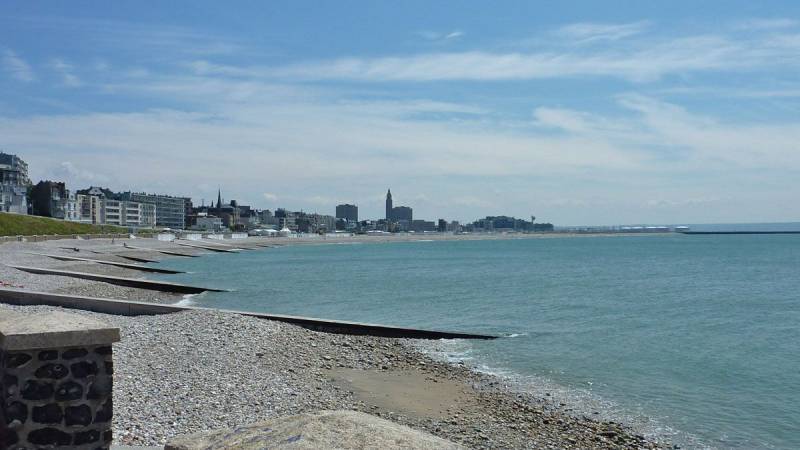 Vue de la plage du Havre 