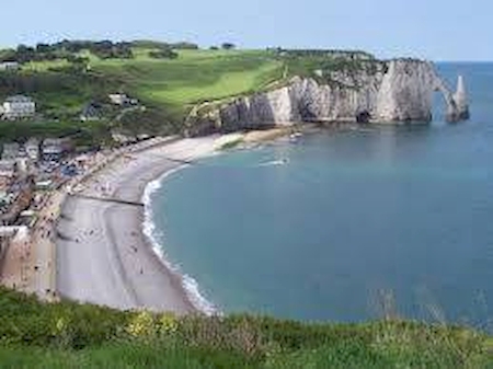 Plage d'Etretat vue du Ciel